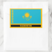 カザフスタン 長方形シール (バッグ)