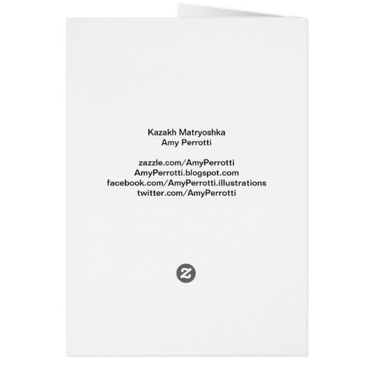 カザフマトリヨスカカード (裏面)