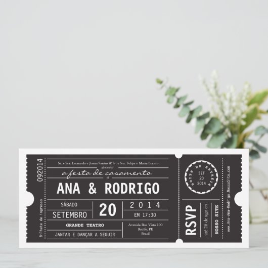 カザメントはテアトロエムプレトを行う 招待状 (スタンド正面)