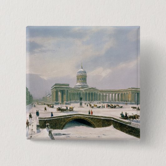 カザンのカテドラル、セント・ピーターズバーグ 缶バッジ (正面)