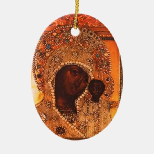 カザンの婦人 セラミックオーナメント (正面)