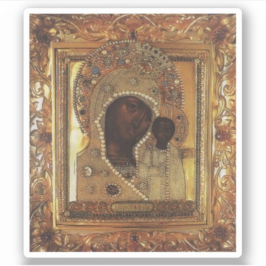 カザンの聖母 シール (正面)