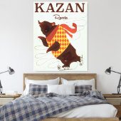 カザン・ロシアはヴィンテージ旅行ポスターを持っている キャンバスプリント (インサイチュ (寝室))
