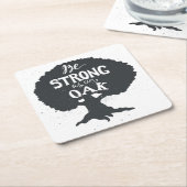 カシとして強いがあって下さい スクエアペーパーコースター (アングル)