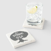 カシとして強いがあって下さい ストーンコースター (横)