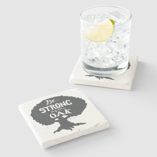 カシとして強いがあって下さい ストーンコースター (横)