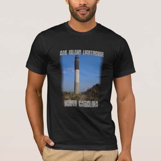 カシの島の灯台、ノースカロライナ Tシャツ (正面)