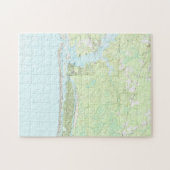 カシの島ノースカロライナMap (1990年) ジグソーパズル (横)