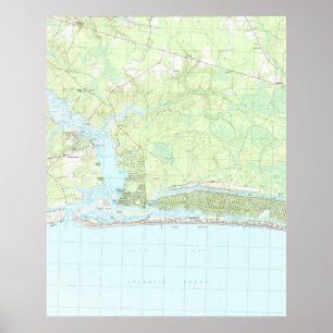 カシの島ノースカロライナMap (1990年) ポスター