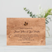 カシの秋のカエデの葉の結婚式招待状 招待状 (スタンド正面)