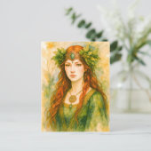 カシの葉の冠を持つケルトの薬液 シーズンポストカード (スタンド正面)