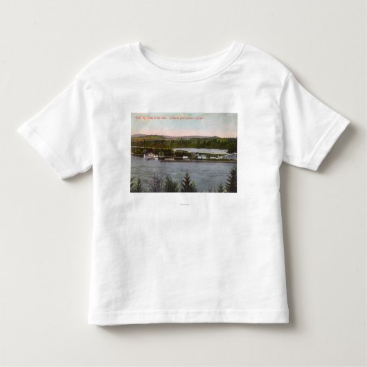カシの遊園地の空中写真 トドラーTシャツ (正面)