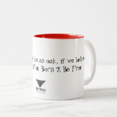 カシの陶磁器のコーヒー・マグのように強い ツートーンマグカップ (正面右)