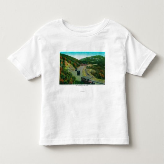 カシのFlatsRidgeのルートの上の縁、カリフォルニア トドラーTシャツ (正面)
