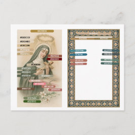 カシアの聖リタのためのカラーパレット（M 015） ポストカード