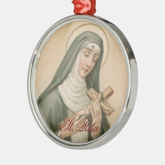 カシアの聖リタ円 メタルオーナメント (左)