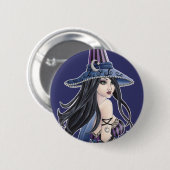 カシア桂皮-魔法使いボタン 缶バッジ (正面&裏面)