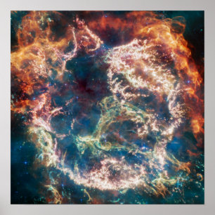 カシオカラフルペアA  超新星   JWST ポスター