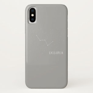 カシオペア座の星座の空の星のデザイン iPhone X ケース