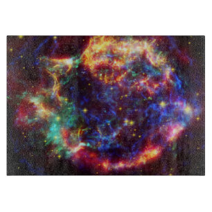 カシオペア座の銀河系の超新星の残り カッティングボード