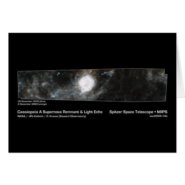 カシオペア座超新星の残り及び光エコーNASA (正面横)