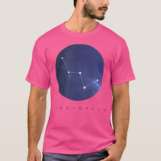 カシオペア星座 – 天文学宇宙T型 Tシャツ (正面)