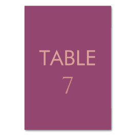 カシスシンプルトレンディーエレガント テーブルナンバー