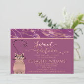 カシスバラ金ゴールド大理石おもしろい書猫 招待状 (スタンド正面)