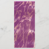 カシスバラ金ゴールド大理石ロマンエレガントデザイン。 メニュー (裏面)