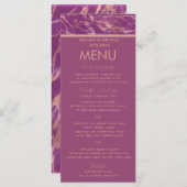 カシスバラ金ゴールド大理石ロマンエレガントデザイン。 メニュー (正面/裏面)