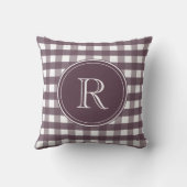 カシスパープルとホワイトギンガム クッション (裏面)