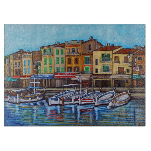 カシス加飾ガラスの色 カッティングボード (正面)