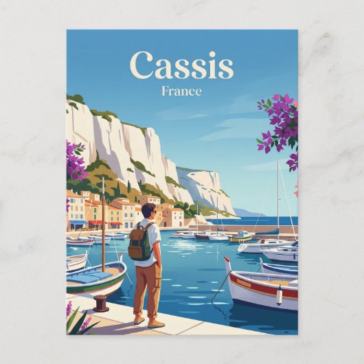 カシス港 フランス ポストカード (正面)