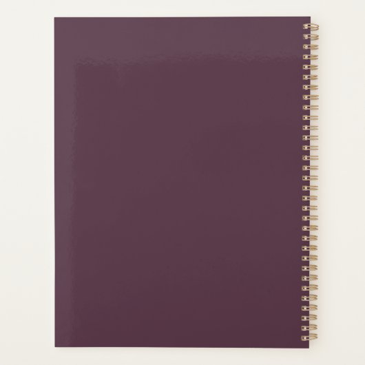 カシス結婚のフローラエレガント金ゴールドフレームプランナー プランナー手帳 (裏面)