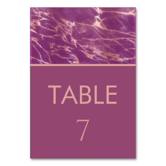 カシス ローズゴールド マーブル ロマンチック エレガント テーブルナンバー (正面)