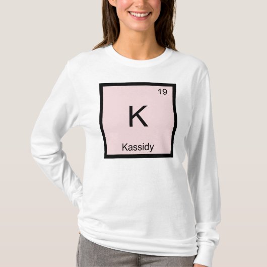 カシディ 名前 化学 元素 周期表 Tシャツ (正面)