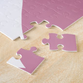 カシミアバラと白かわいいハート ジグソーパズル (側面)