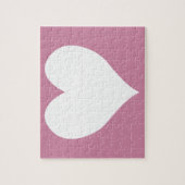 カシミアバラと白かわいいハート ジグソーパズル (縦)