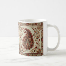 カシミバダアムモチーフ刺繍デザイン コーヒーマグカップ