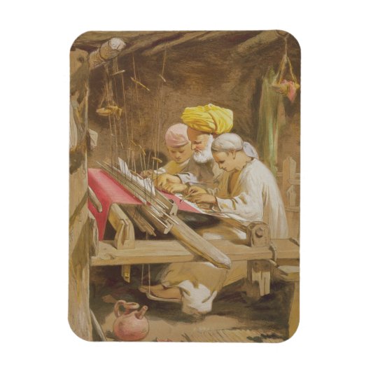 カシミヤのショール：織り， 1863 (chromolitho) マグネット (縦)