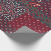 カシミヤペイズリー絹布パッチワーク抽象芸術vi ラッピングペーパー (角)