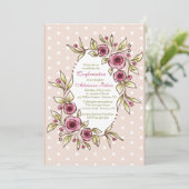 カシミヤ織および花の招待状 招待状 (スタンド正面)