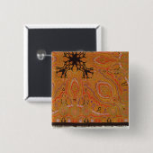 カシミヤ織のスカーフ、c.1870-80 缶バッジ (正面&裏面)