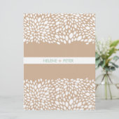 カシミヤ織の開花のカスタマイズ可能な結婚式プログラム プログラム (スタンド正面)