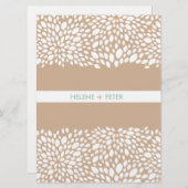 カシミヤ織の開花のカスタマイズ可能な結婚式プログラム プログラム (正面/裏面)