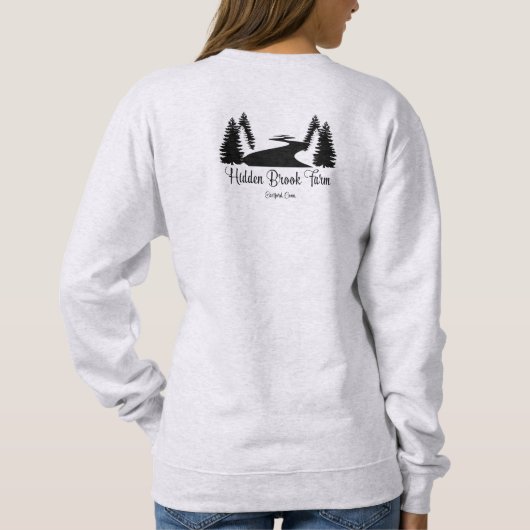 カシミヤ織ヤギの解剖学-女性のスエットシャツ スウェットシャツ (裏面)