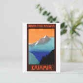 カシミールのインドのヴィンテージ旅行のポスターを復元 ポストカード (スタンド正面)