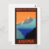 カシミールのインドのヴィンテージ旅行のポスターを復元 ポストカード (正面/裏面)