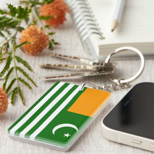 カシミールの国旗の地域の地域の記号 キーホルダー (正面右)