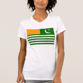 カシミールの国旗の地域の地域の記号 Tシャツ (正面)